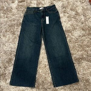 Habitual Dark Blue High Rise Wide Leg Jeans